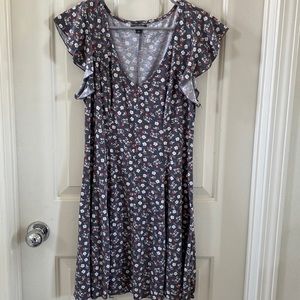 Wild Fable flutter sleeve skater dress, floral print